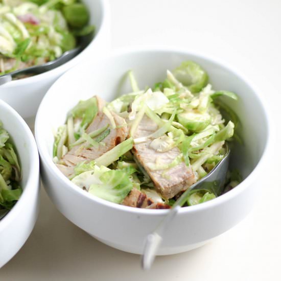 Honey Mustard Pork Summer Salad - Recipe photo by Diverse Dinners