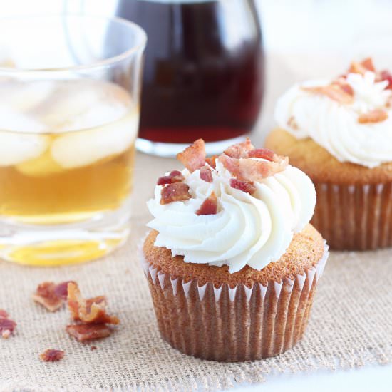 Maple Bacon Bourbon Cupcakes - Recipe photo by If You Give A Blonde A Kitchen