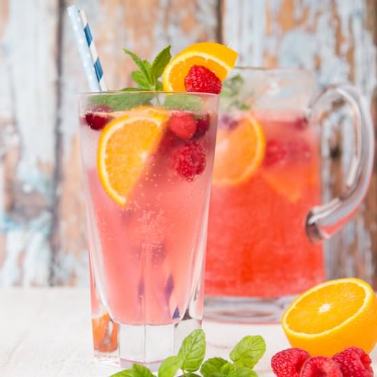 Cranberry Raspberry Orange Cooler - Recipe photo by Fuss Free Flavours