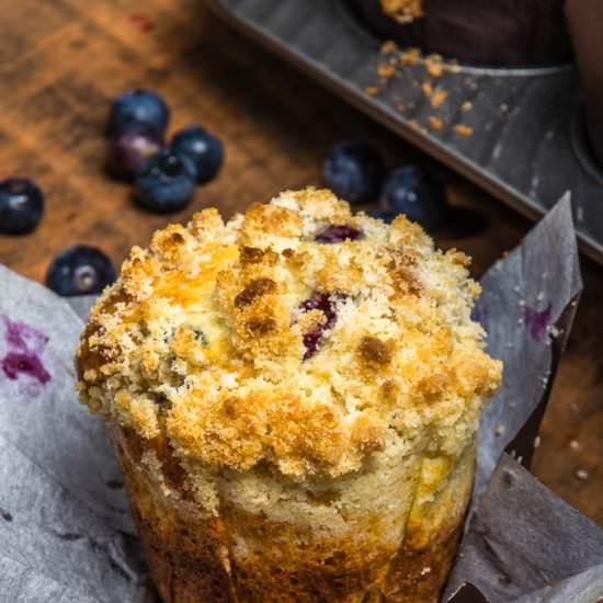 Over the Top Blueberry Muffins - Recipe photo by Carrie Trax