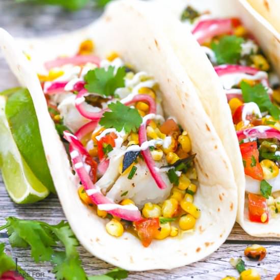 Grilled Fish Tacos - Recipe photo by whatshouldimakefor
