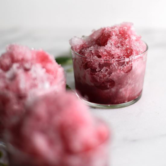 Boozy Blackberry & Thyme Sno-Cone - Recipe photo by BoxwoodAvenue