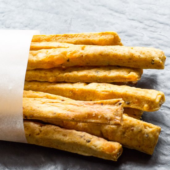 Vegan cheese & chilli straws - Recipe photo by planetveggie