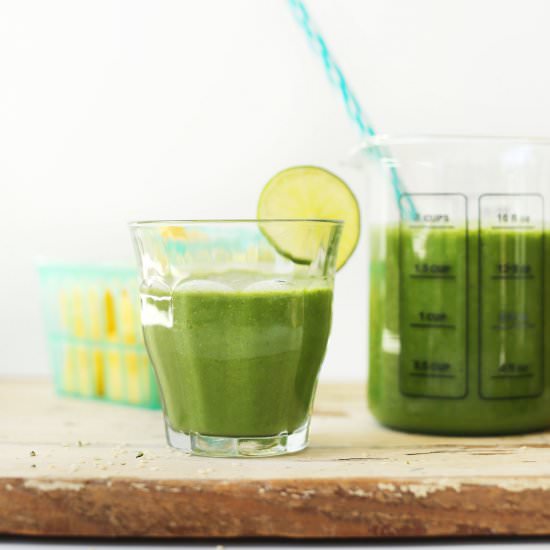 Ginger Colada Green Smoothie - Recipe photo by minimalist baker