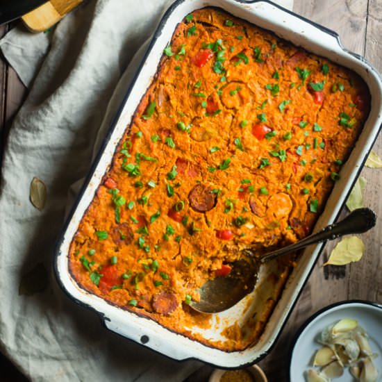 Paleo Cajun Cauliflower Casserole - Recipe photo by foodfaithfitness