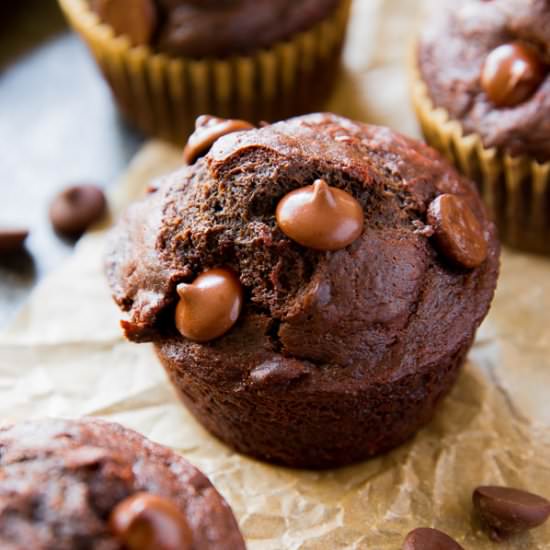 Whole Wheat Chocolate Banana Muffin - Recipe photo by sallysbakingaddiction