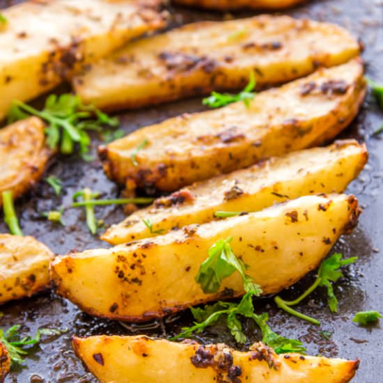 Parmesan Baked Potatoes - Recipe photo by Priyanka DK