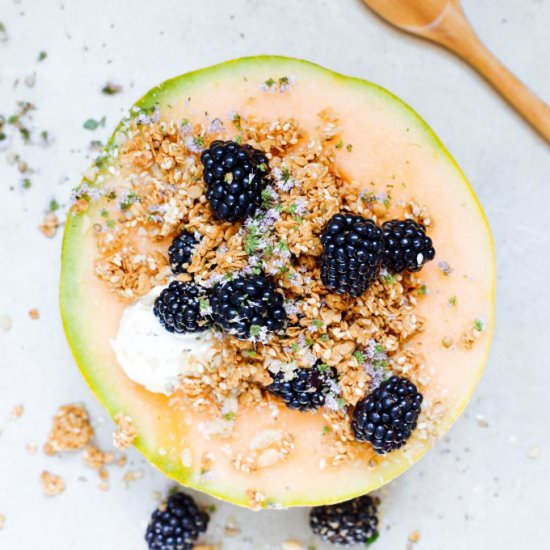 Sesame Coconut Oil Granola Bowl - Recipe photo by yummybeet