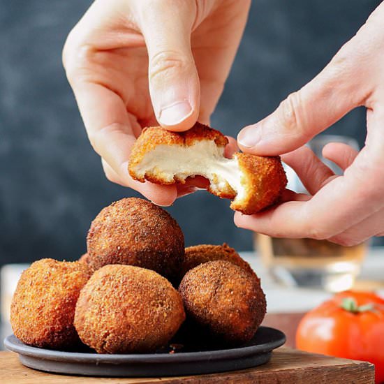 Vegan Fried Goat Cheese Balls - Recipe photo by fullofplants