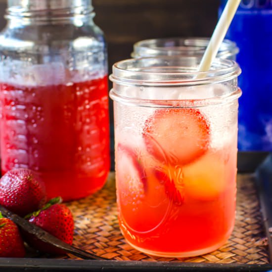 Vanilla Strawberry Shrub - Recipe photo by The Flavor Bender
