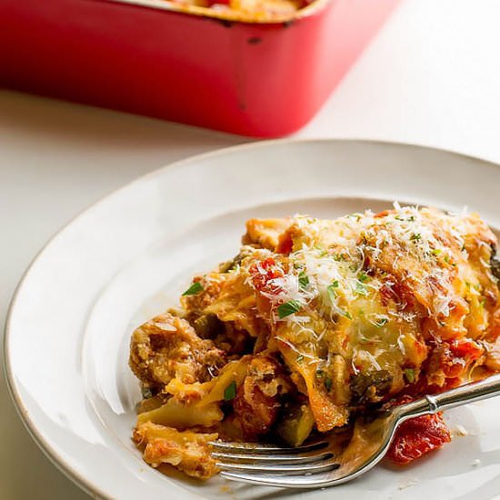 Zucchini Lasagna with Spicy Sausage - Recipe photo by onesimplefeast