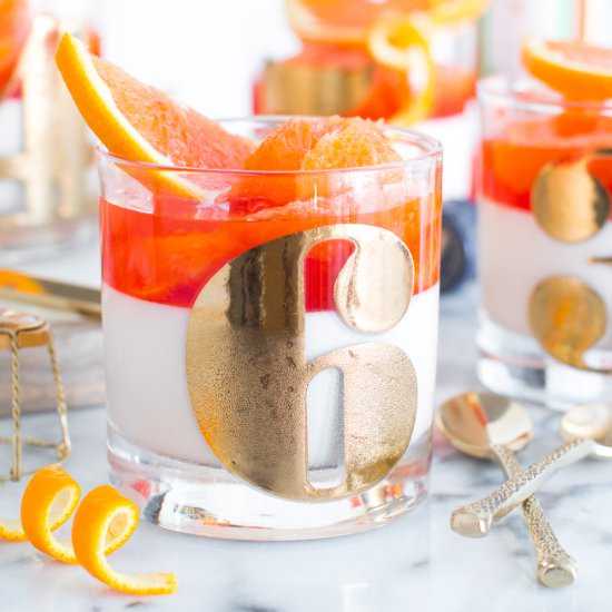 Aperol Spritz Panna Cotta - Recipe photo by beckysuebakes