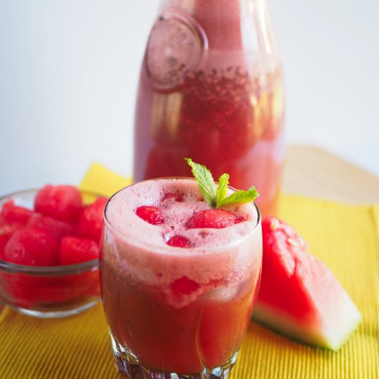 Watermelon Mint Cooler - Recipe photo by Shubhasrecipes