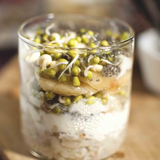 Chia Flattened Rice Parfait - Recipe photo by MyCookingCanvas