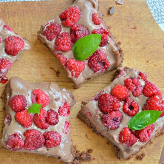 Basil & Raspberries Ganache Cake - Recipe photo by Mummys FastandEasy