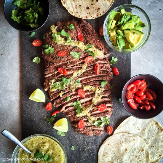 Skirt Steak Carne Asada Tacos - Recipe photo by searedandsmoked