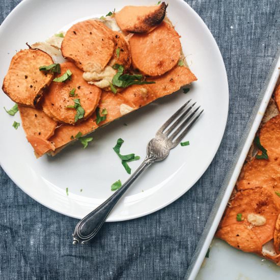 Sweet Potato and Cauliflower Gratin - Recipe photo by thehealthyhunter