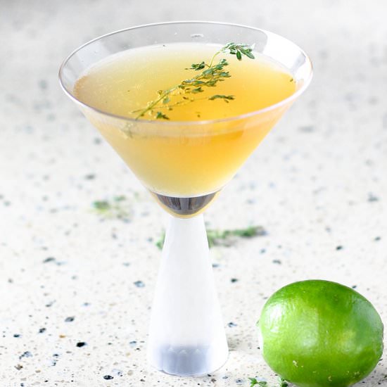 Thyme Tequila Fizz - Recipe photo by Diverse Dinners