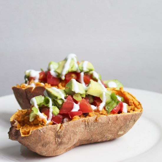 Baked Sweet Potato Tacos - Recipe photo by sinfulnutrition