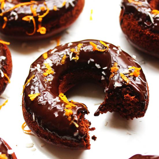 Chocolate Orange Coconut Doughnuts - Recipe photo by SupperintheSuburbsN14