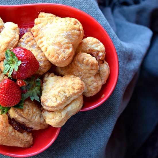 Hibiscus Strawberry Pastry Puffs - Recipe photo by Cookilicious