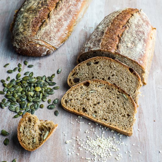 Country Seed Sourdough Bread - Recipe photo by denisav