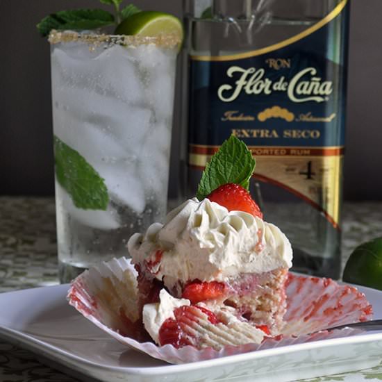 Strawberry Mojito Cupcakes - Recipe photo by BatterandDough
