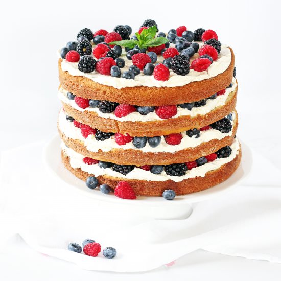Triple Berry Layer Cake - Recipe photo by If You Give A Blonde A Kitchen