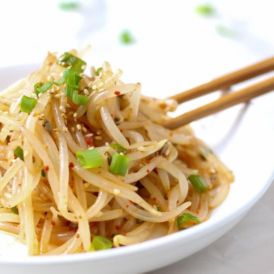 Korean Bean Sprout Salad - Recipe photo by KimchiChick