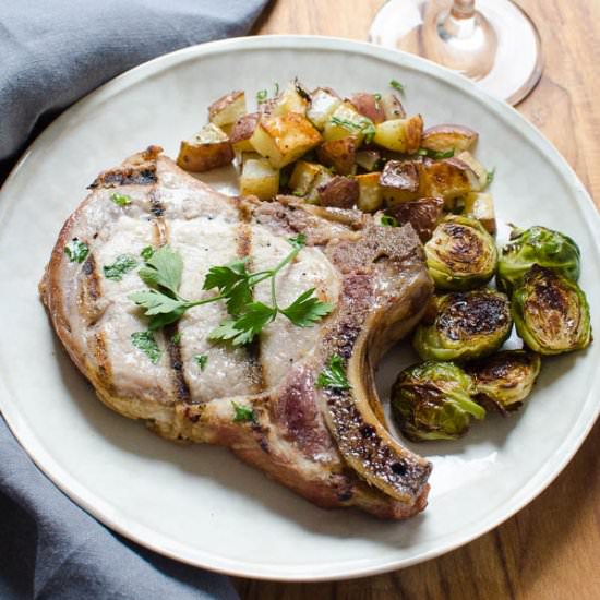 Brined Grilled Pork Chops - Recipe photo by garlic and zest