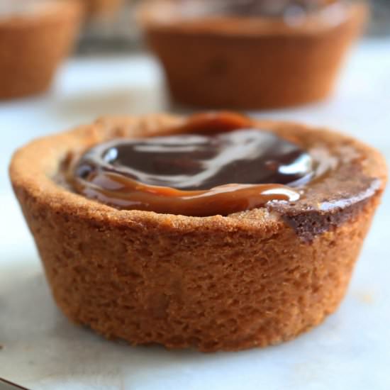 Brownie Cookie Cup with Dulce - Recipe photo by kitchenathoskins