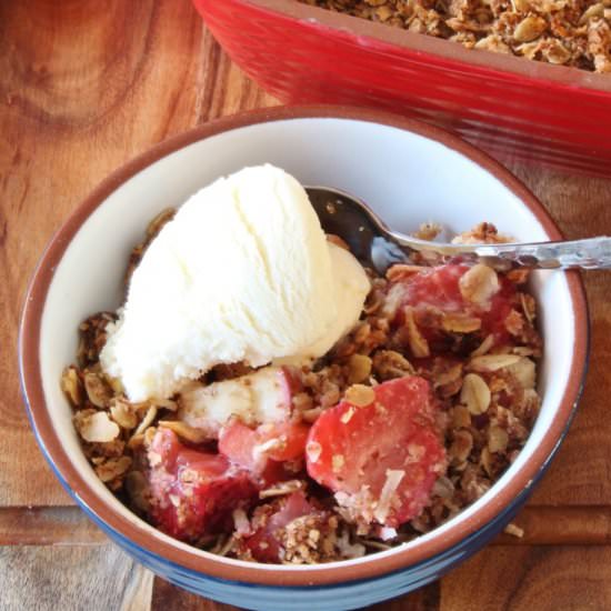 Strawberry Apple Crumble - Recipe photo by Thoroughly Nourished Life