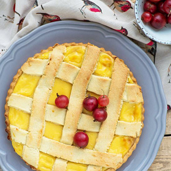 Gooseberry Jam & Cream Tart - Recipe photo by mondomulia