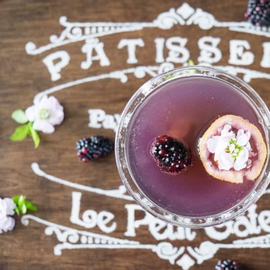 Blackberry French 75 - Recipe photo by A Sweet Little Life