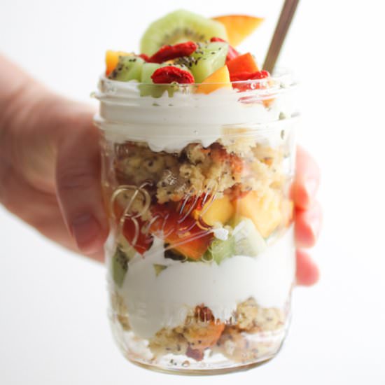 Lemon Chia Muffin Yogurt Parfait - Recipe photo by AbrasKitchen