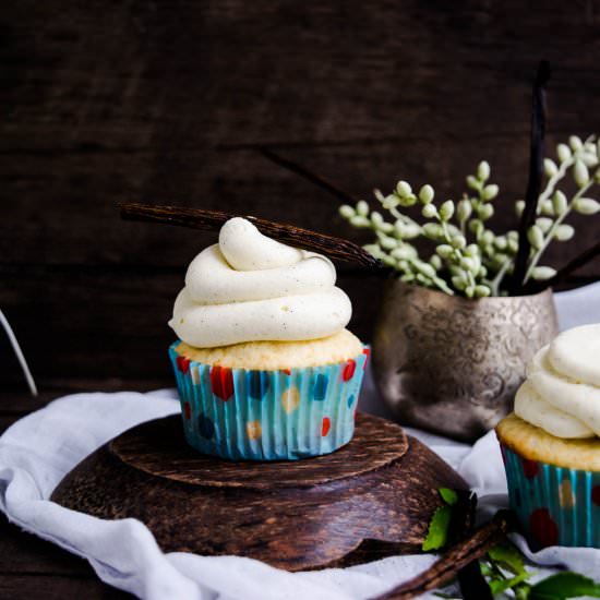 Vanilla Cupcakes with Buttercream - Recipe photo by ohsweetcitrus