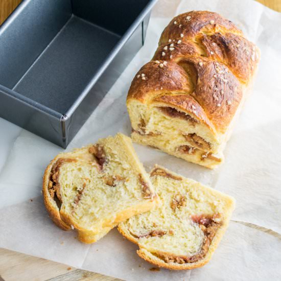 PB&J Brioche Loaf - Recipe photo by JoJoNookAndCranny