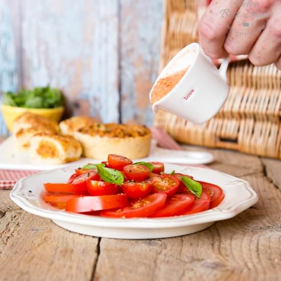 Tomato Salad with Tomato Dressing - Recipe photo by Fuss Free Flavours