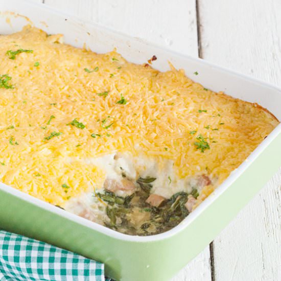 Escarole oven dish with ham&cheese - Recipe photo by ohmydish