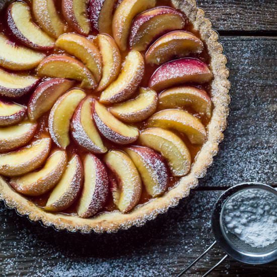 WHITE PEACH TART - Recipe photo by ful-filled