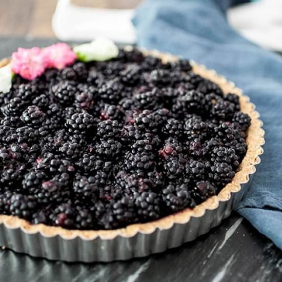 Fresh Blackberry Tart + Walnut Crust - Recipe photo by goldandthyme
