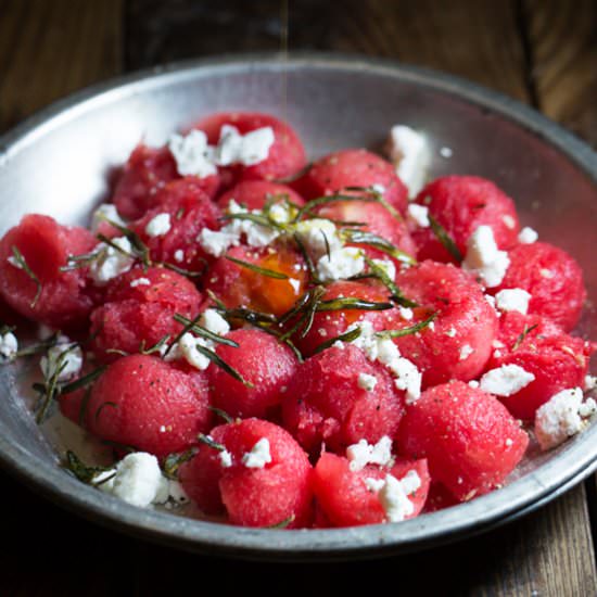 Savory Watermelon Salad - Recipe photo by The Urban Poser