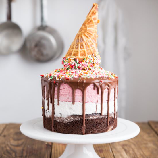 Paleo Neapolitan Ice Cream Cake - Recipe photo by The Urban Poser
