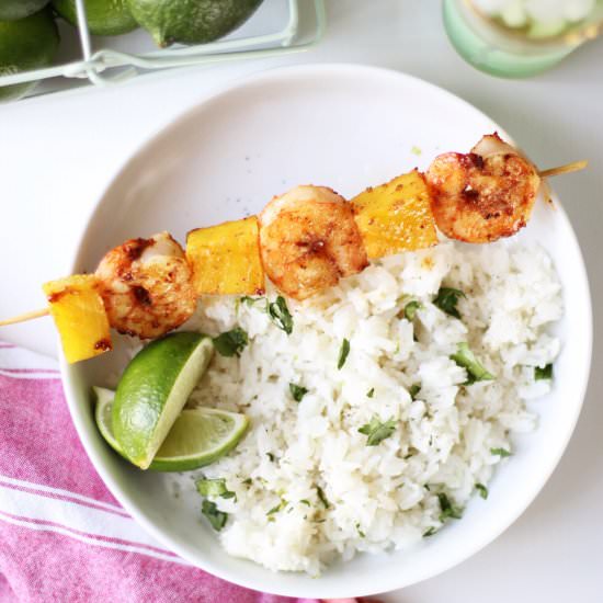Butter-basted Shrimp and Pineapple - Recipe photo by thepasticheblog