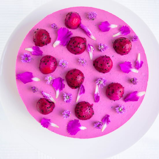 Dragonfruit Cheesecake (No Bake) - Recipe photo by ohsweetcitrus