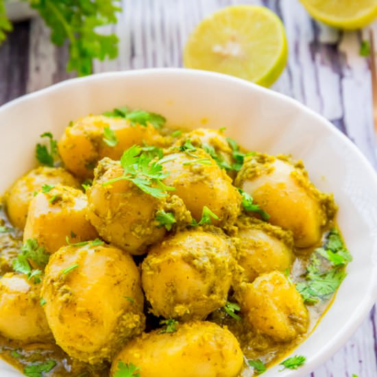 Indian Curried Potatoes w/ Coconut - Recipe photo by Priyanka DK
