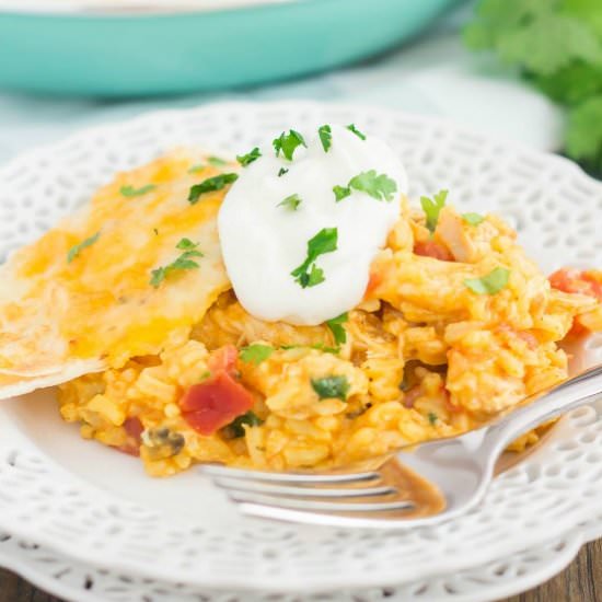 One Pot Chicken Enchilada Bake - Recipe photo by pumpkinnspice