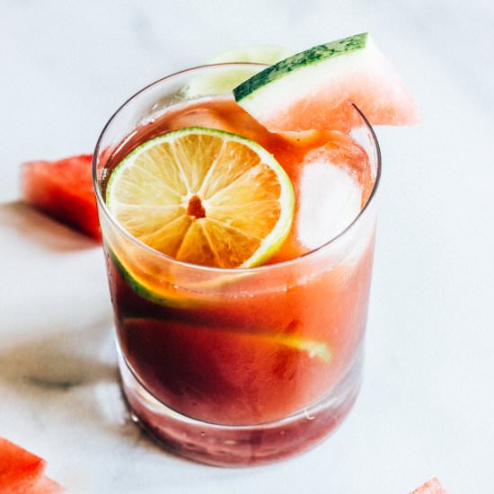 Watermelon Iced Tea - Recipe photo by thewholebite