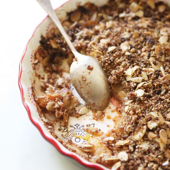 Grain Free Peach Apricot Crisp - Recipe photo by pure ella