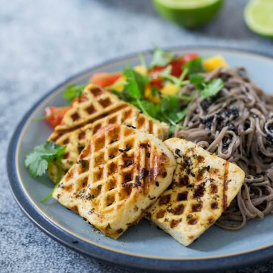 Grilled Tofu-Halloumi - Recipe photo by VibrantFoodStories